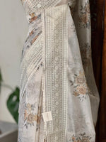 White Net kotta saree - PBR34