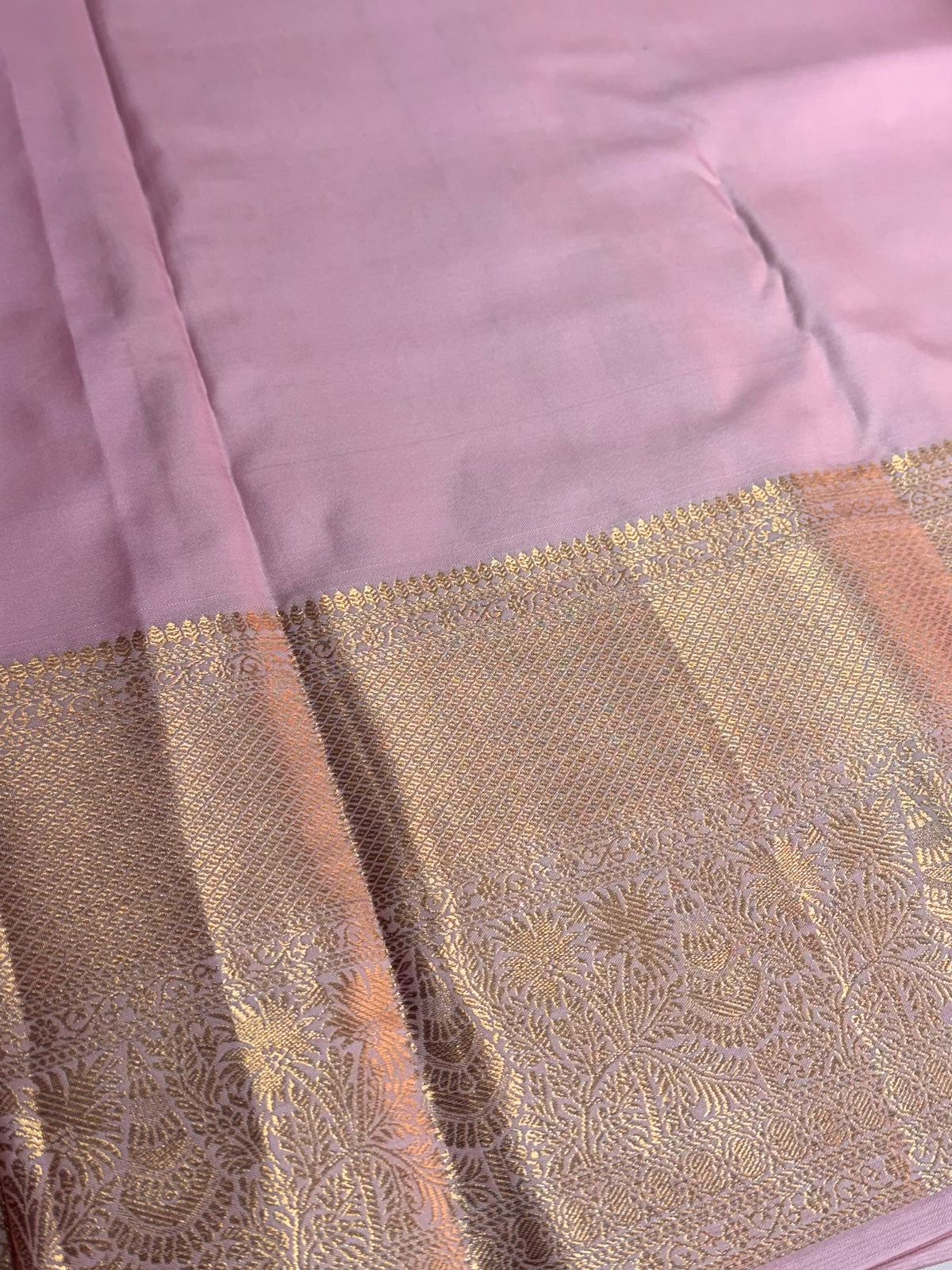 Pastal Pink semi Kanchipuram saree- PBRIDE48