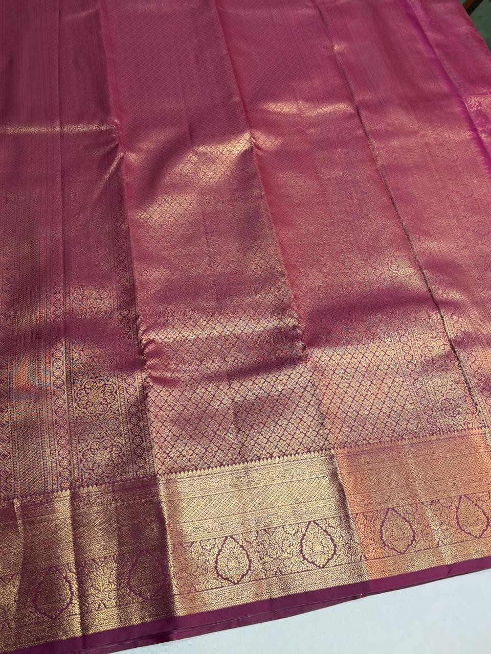 Maroon semi Kanchipuram saree- PBRIDE48A