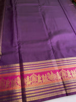 Deep purple semi Kanchipuram saree- PBRIDE48C