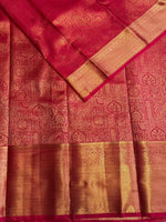 Magenta semi Kanchipuram saree- PBRIDE48E