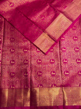 Magenta semi Kanchipuram saree- PBRIDE48F