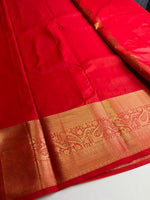 Red semi Kanchipuram saree- PBRIDE48H