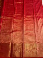 Red semi Kanchipuram saree- PBRIDE48H