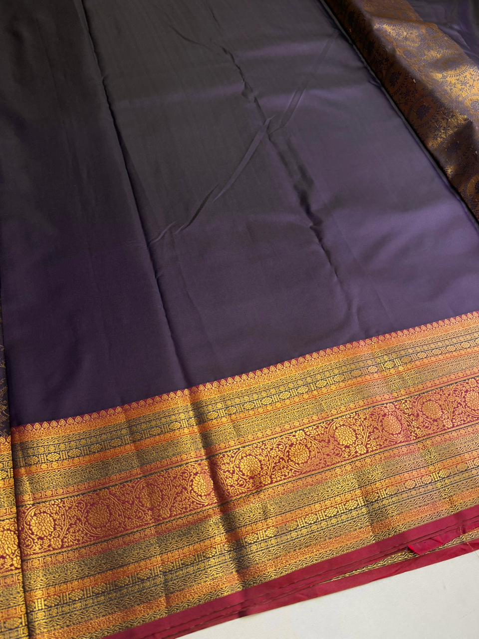 Navy Blue semi Kanchipuram saree- PBRIDE48M