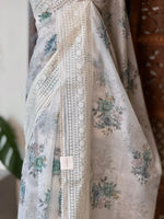 White Net kotta saree - PBR34A