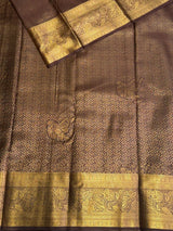 Brown semi Kanchipuram saree- PBRIDE48S