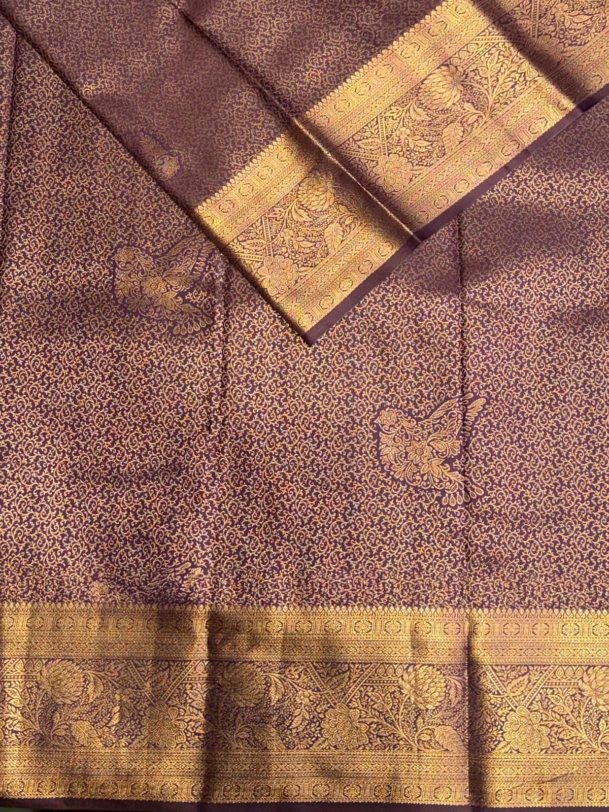 Purple semi Kanchipuram saree- PBRIDE48T