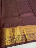 Brown semi Kanchipuram saree- PBRIDE48W