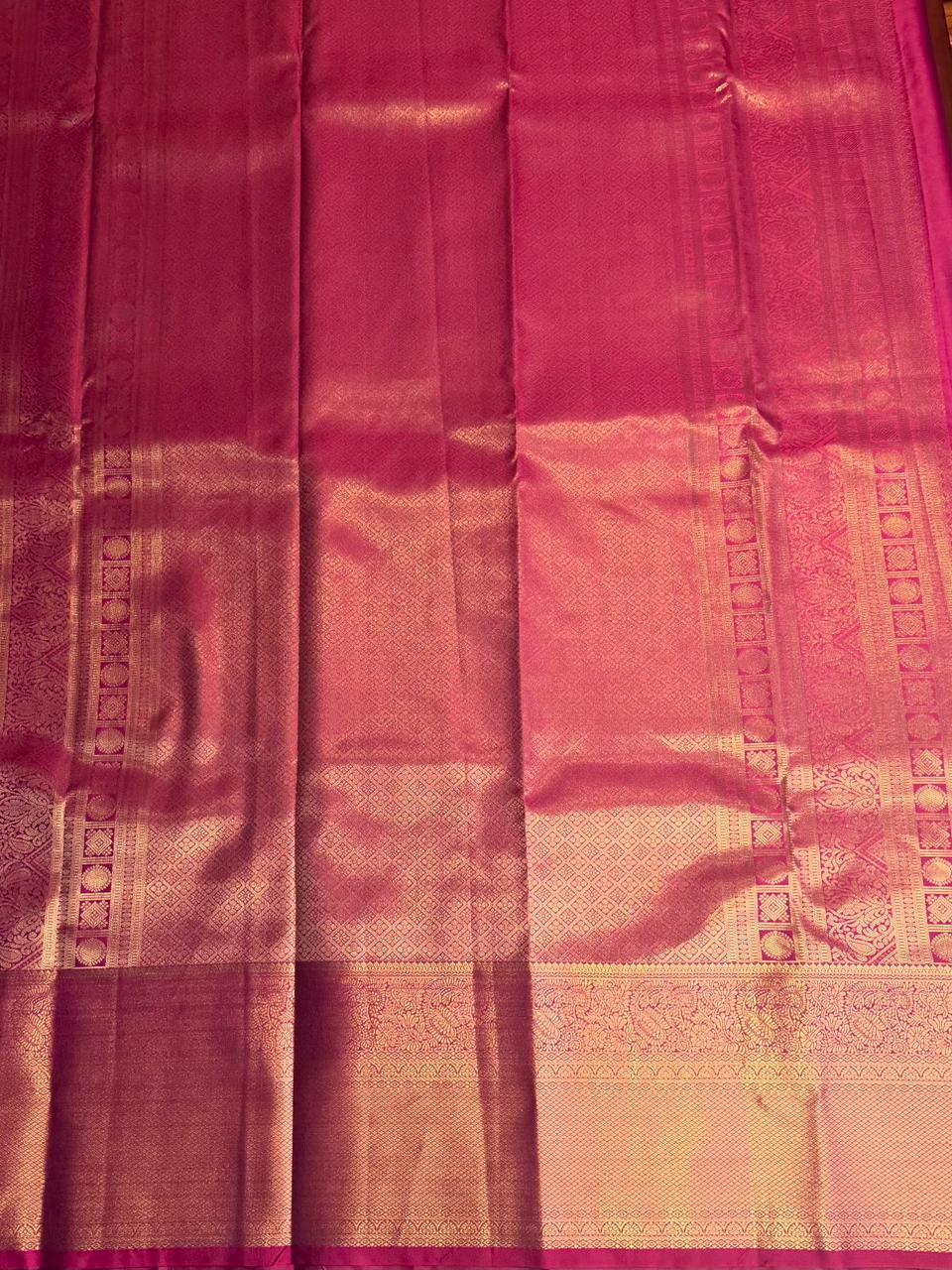 Magenta semi Kanchipuram saree- PBRIDE48ZB