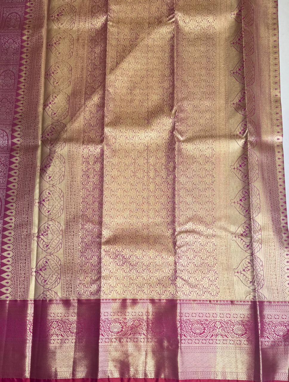 Pink semi Tissue Kanchipuram saree- PBRIDE48ZD