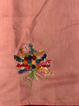 Tusser hand worked saree- PBR36D