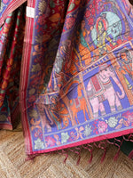 Maroon Soft silk saree- PBR30B