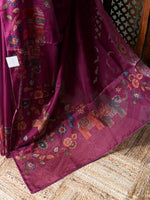 Wine Soft kotta saree - PBR35B