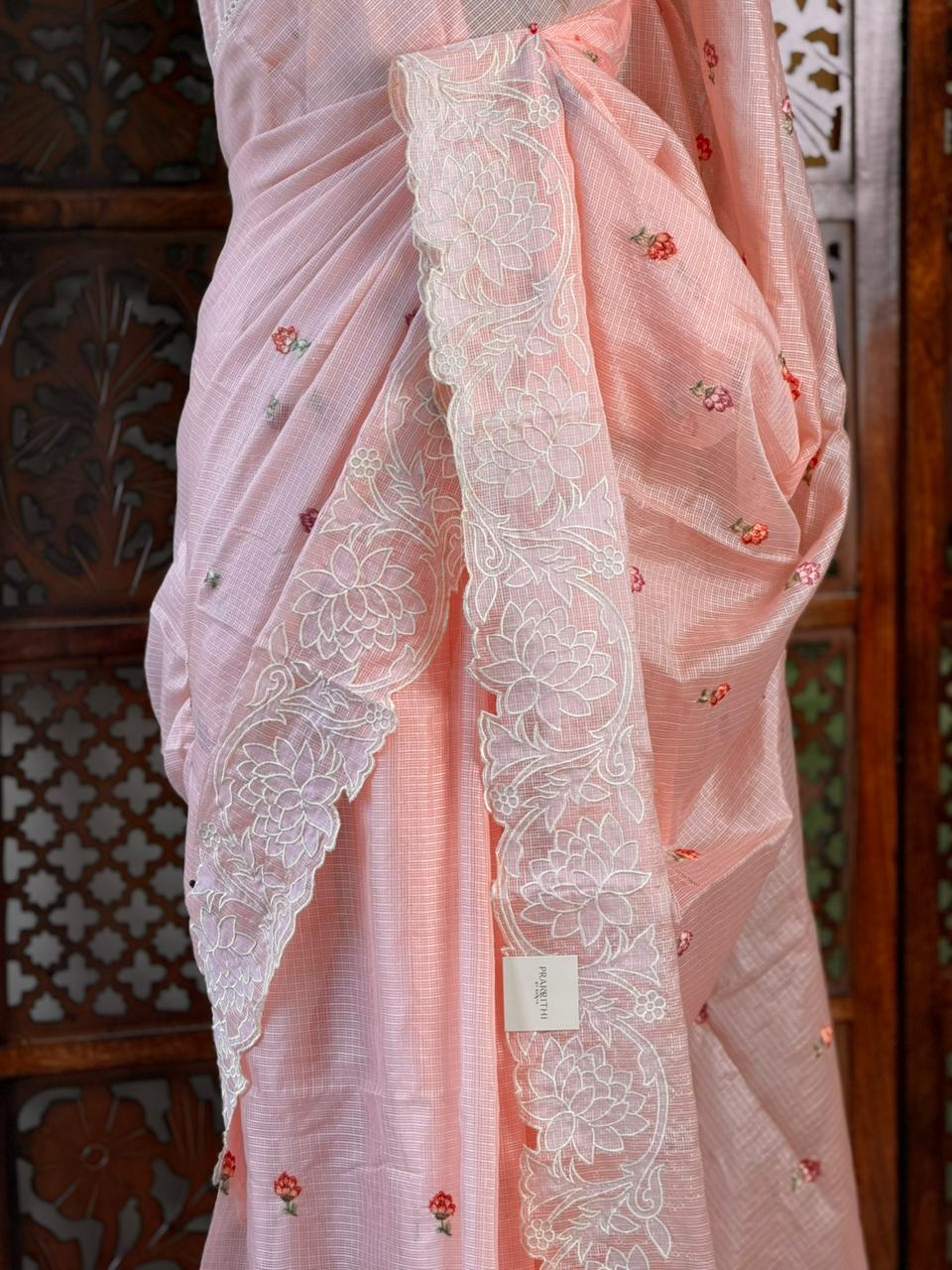 Peach soft Kotta saree- PBR33S2