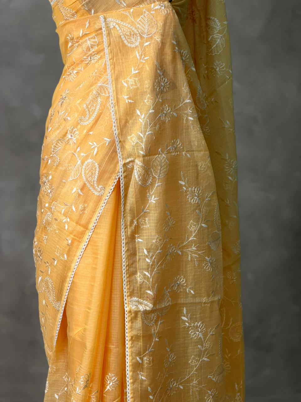 Yellow soft kotta saree - PBR33U