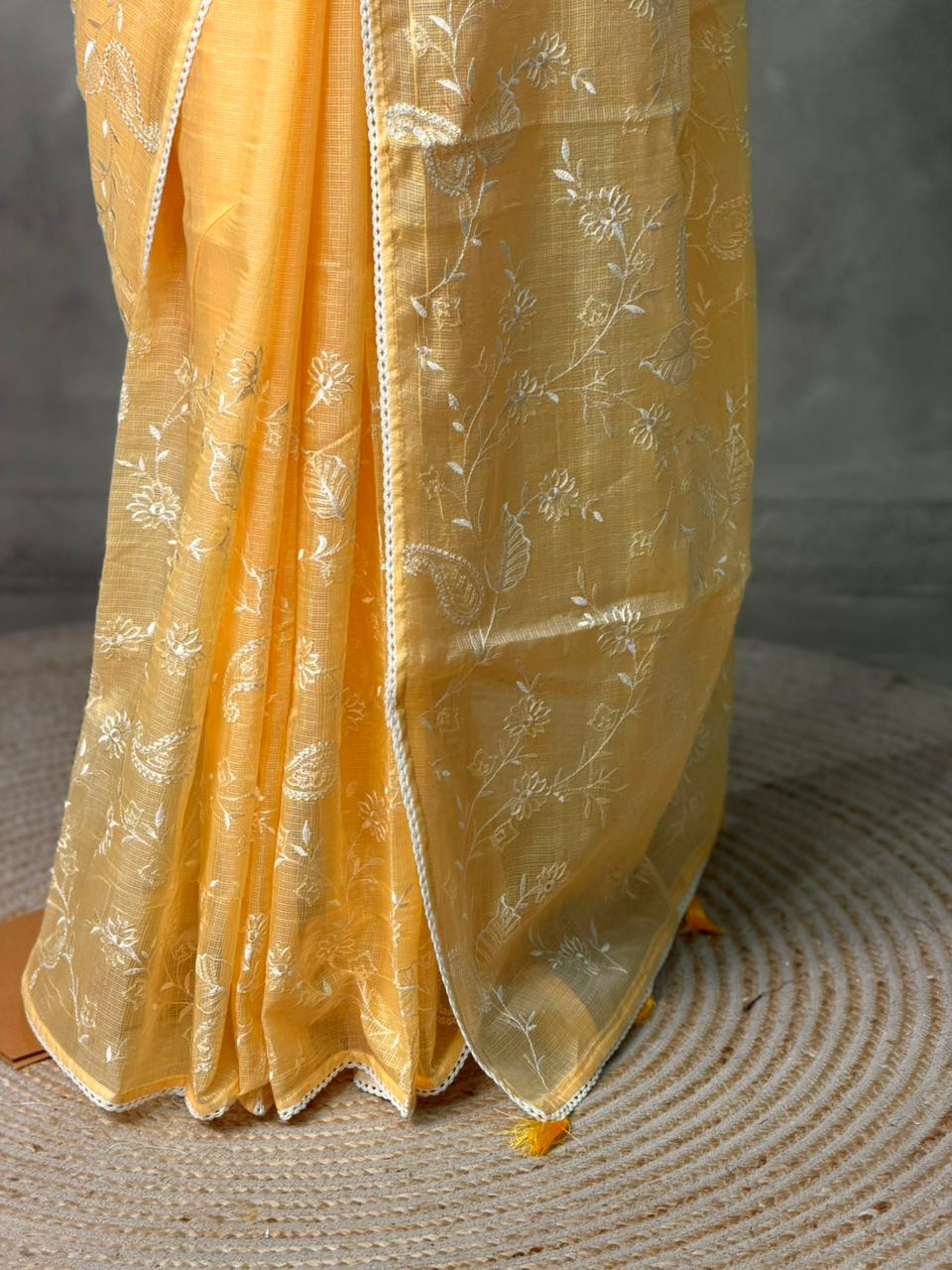Yellow soft kotta saree - PBR33U