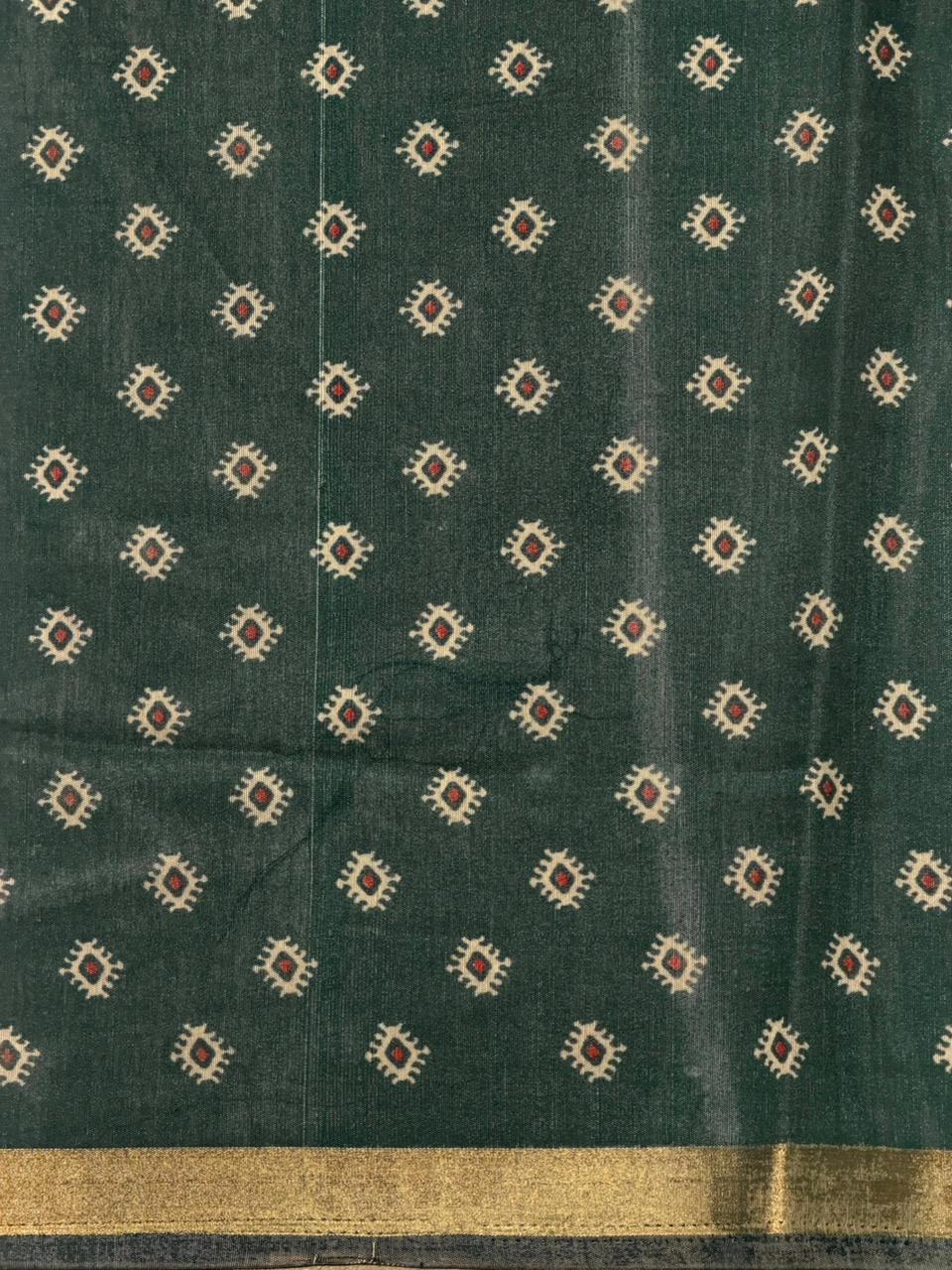 Maroon Chanderi silk cotton saree- PBR36H