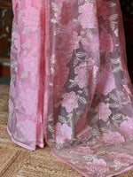 Pink Pure organza Silk saree- PBR37B