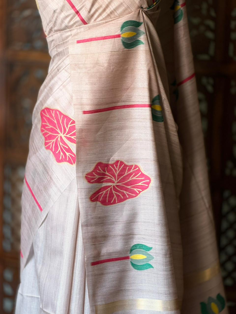 Soft Tusser Silk saree- PBR33T15
