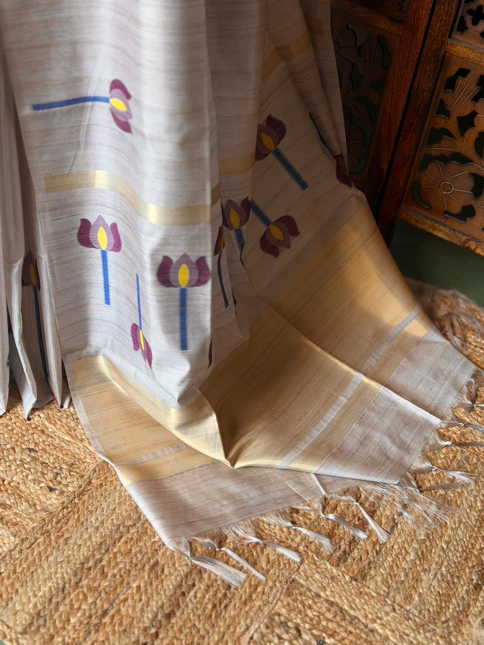 Soft Tusser Silk saree- PBR33T16