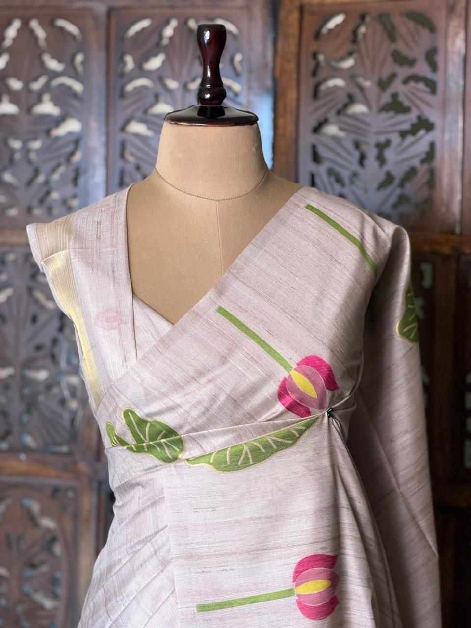 Soft Tusser Silk saree- PBR33T17