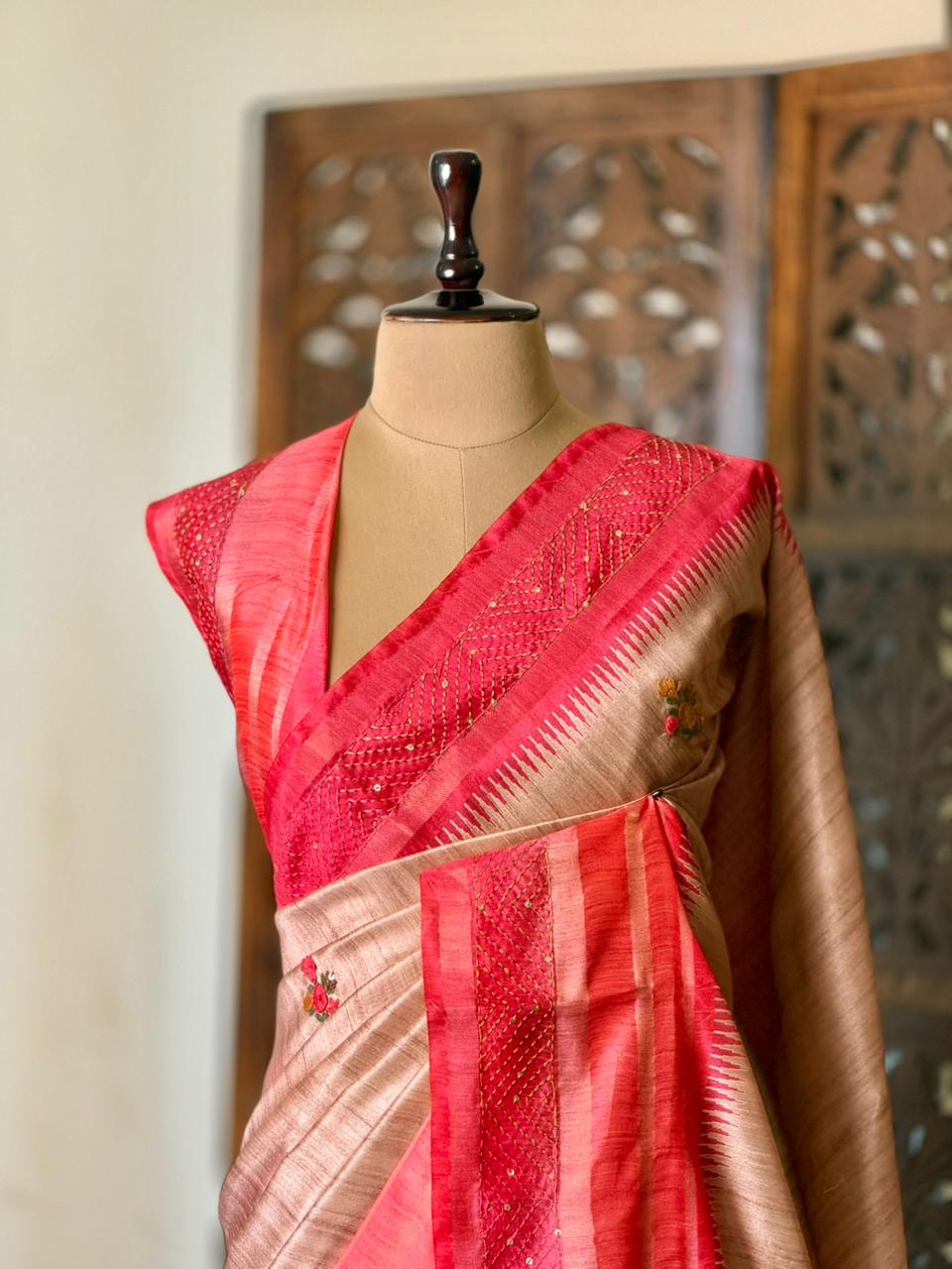Tusser Silk saree- PBR40