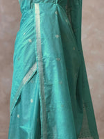 Blue shade Soft semi Tusser Silk saree- PBR33T18L