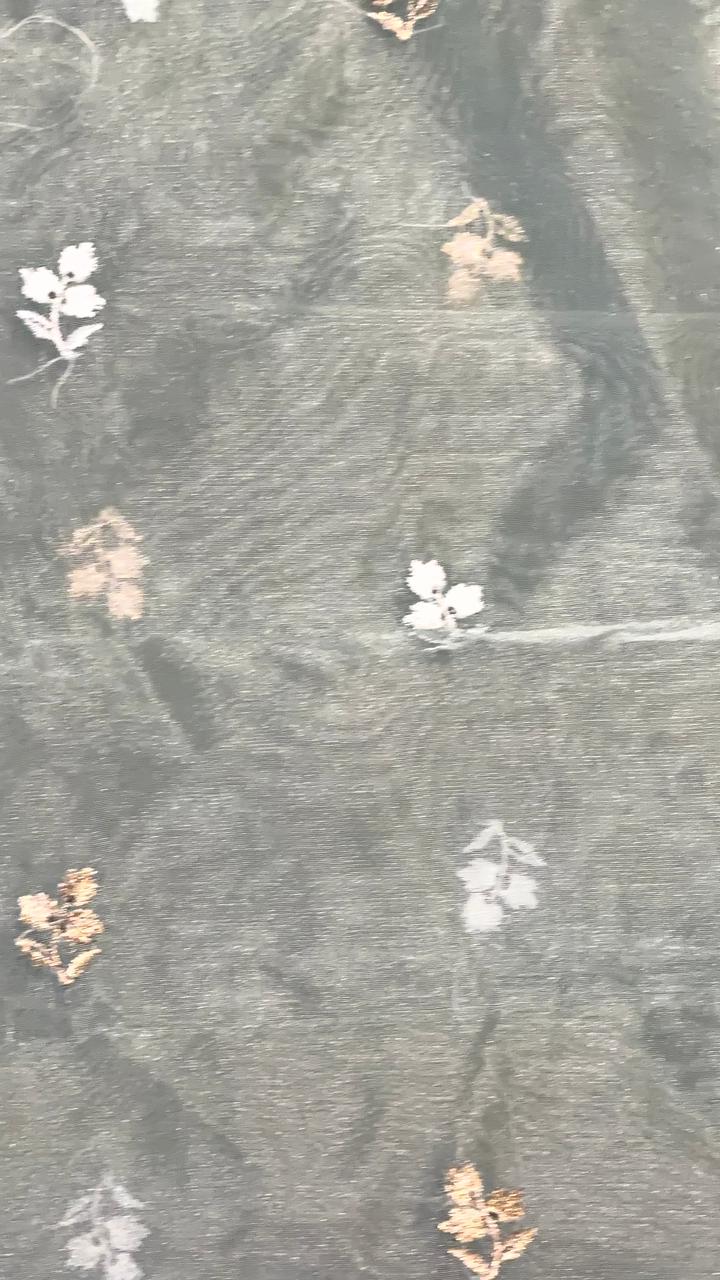 Pastal Green and goldorganza silk saree- PBR43F
