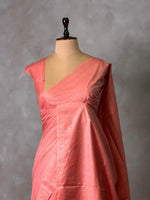 Peach Soft semi Tusser Silk saree- PBR33T18R