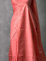 Peach Soft semi Tusser Silk saree- PBR33T18R
