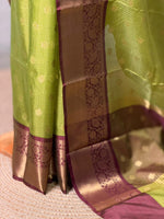 Green and maroon banarasi silksaree -LZ9A