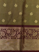 Green and maroon banarasi silksaree -LZ9A