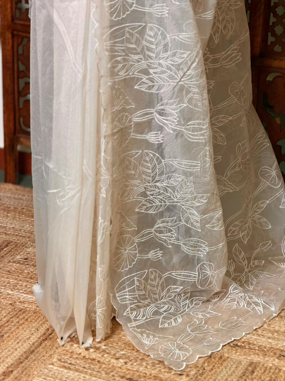 Turkish organza silk saree- PBR43C