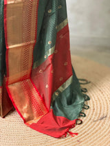 Green and Red banarasi silksaree -PFAZ2