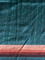 Blue tusser silk saree- PBR44E
