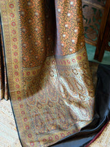 Black pure Jamwar Tanchui banarasi saree: PBR56D3