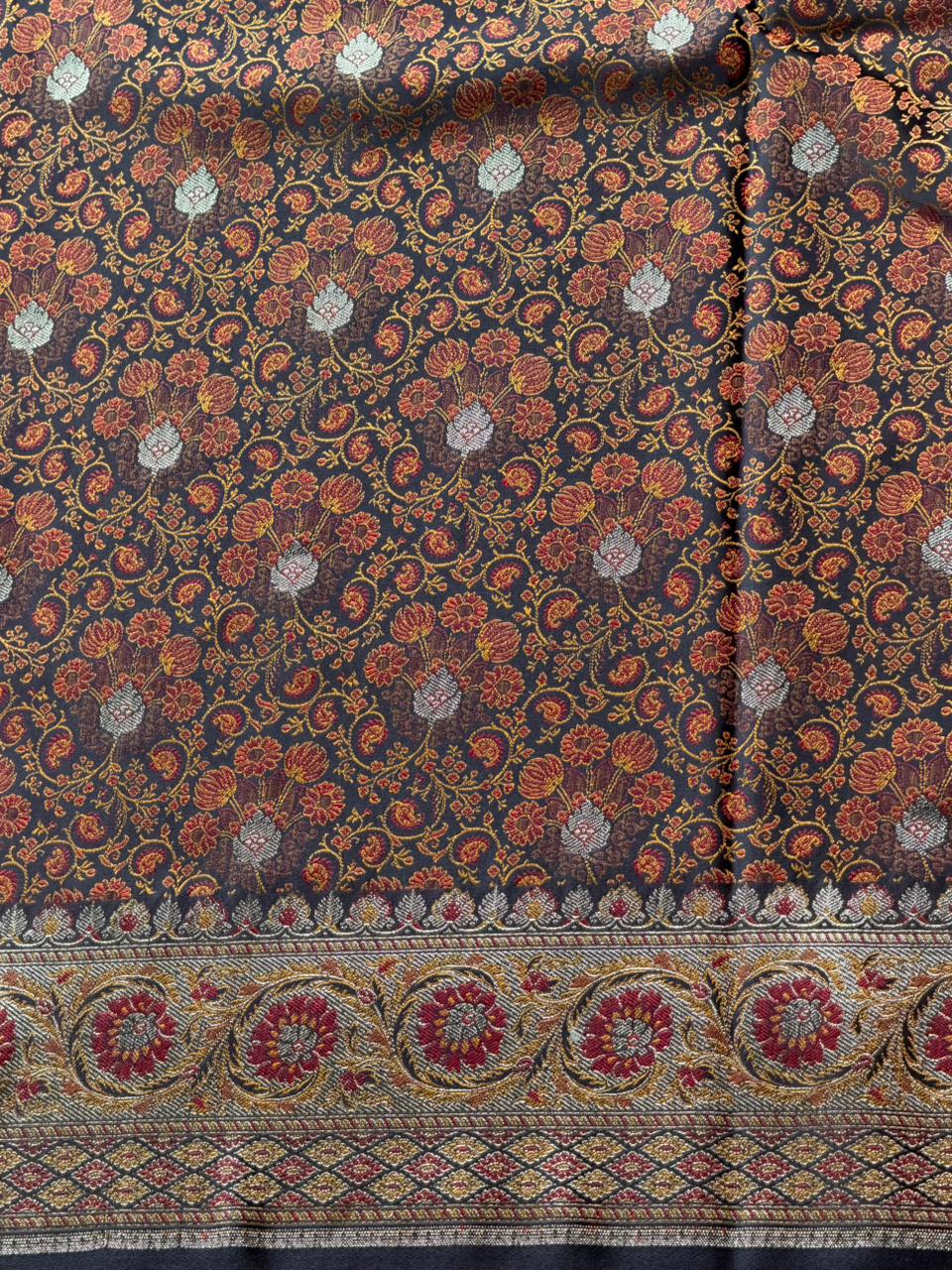 Black pure Jamwar Tanchui banarasi saree: PBR56D3