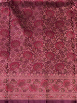 Deep maroon pure Jamwar Tanchui banarasi saree: PBR56E2