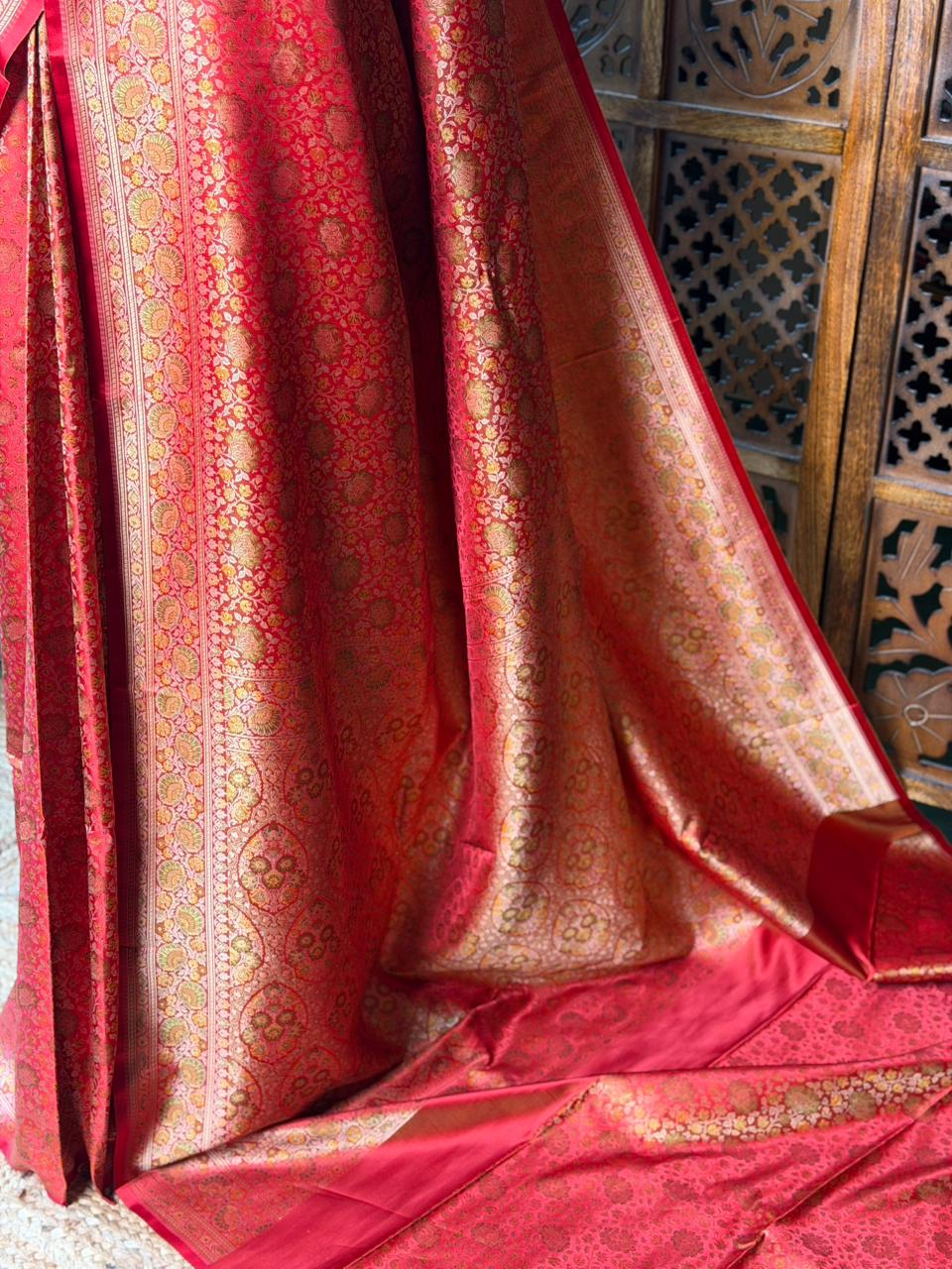 Magenta pure Jamwar Tanchui banarasi saree: PBR56E3
