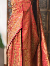 Maroon pure Jamwar Tanchui banarasi saree: PBR56E4
