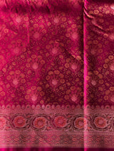Deep Magenta pure Jamwar Tanchui banarasi saree: PBR56D1