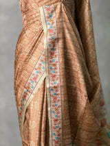 chicku Shade semi tusser saree- PBR45