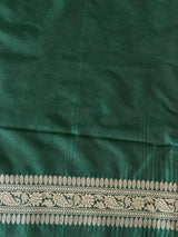 Dark Green Katan Banarasi silk saree - RAZ3F