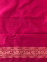 Rani pink Katan Banarasi silk saree - RAZ3G
