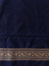 Deep blue Katan Banarasi silk saree - RAZ3I