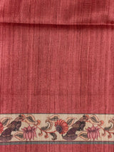 Peach semi tusser saree- PBR45F