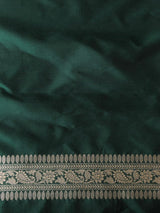Dark Green Katan Banarasi silk saree - RAZ3W