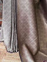 Deep Purple Katan Banarasi silk saree - RAZ3S
