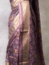 Olive Green silk cotton saree- PBR49B